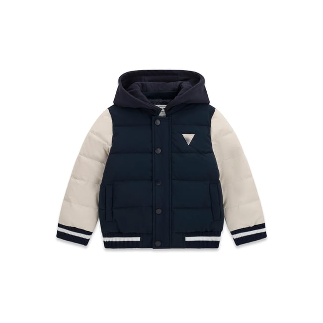 Doudoune À Capuche bleu <span itemprop=