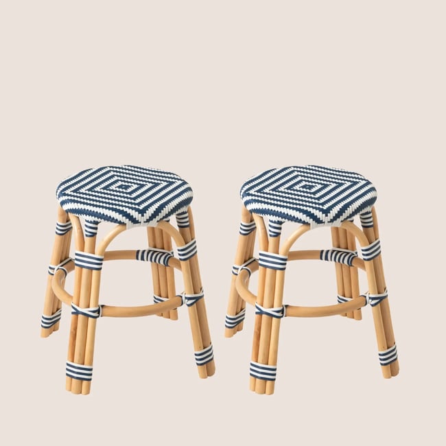 Tabourets bistrot tressés (lot de 2) - MONTMARTRE - HELLIN, DEPUIS 1862