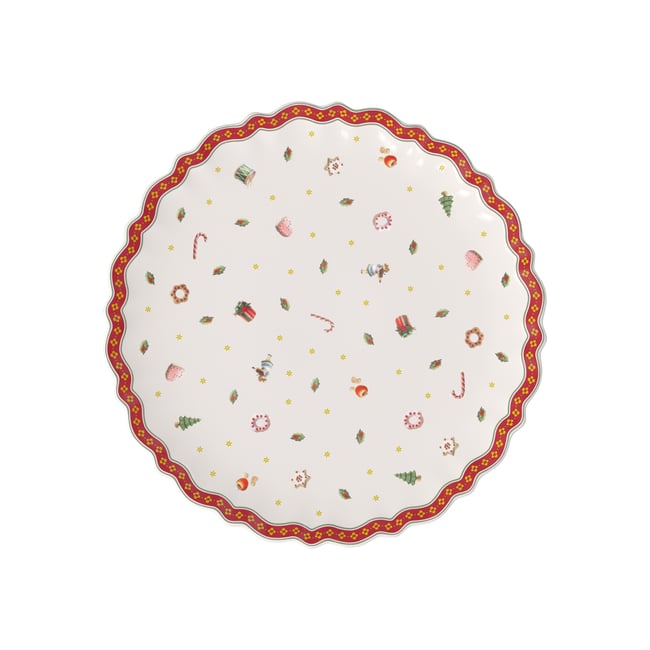 Plat À Gâteaux Sur Pied TOY'S DELIGHT Couleur rouge <span itemprop=