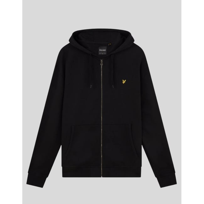Sweat à capuche zippé noir jais <span itemprop=