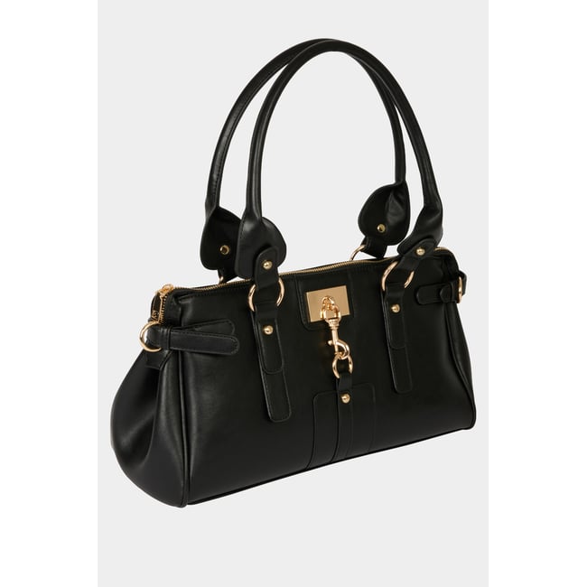 Sac similicuir porté épaule noir <span itemprop=
