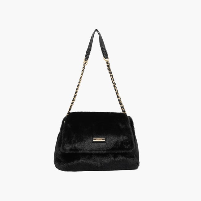 Grand sac porté épaule  Tigra noir,doré <span itemprop=