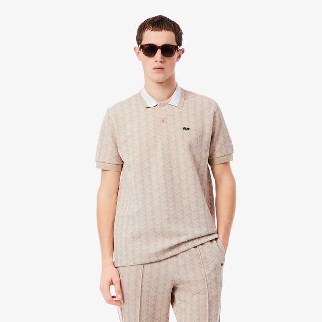 Polo classic fit jacquard monogramme - LACOSTE