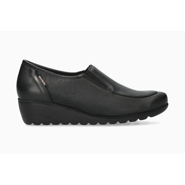 Mocassins en cuir / textile BERTINA noir 5143 <span itemprop=