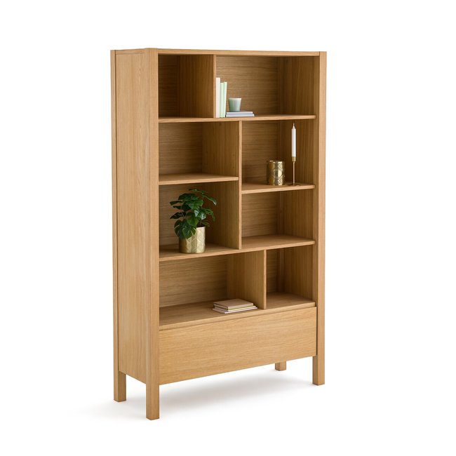 Bibliothèque plaqué chêne, Adelita  Couleur chêne <span itemprop=