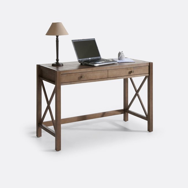 Escritorio de pino macizo, Derry madera clara de teca <span itemprop=