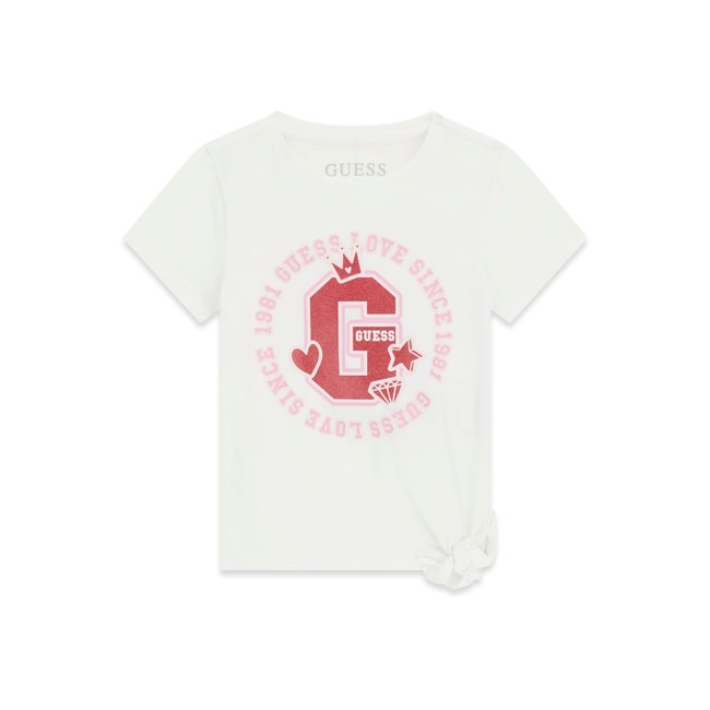 T-Shirt Avec Logo Pailleté blanc <span itemprop=
