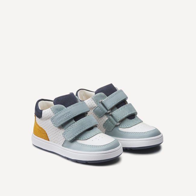 Sneakers a strappo Biglia, primi passi bianco/azzurro GEOX