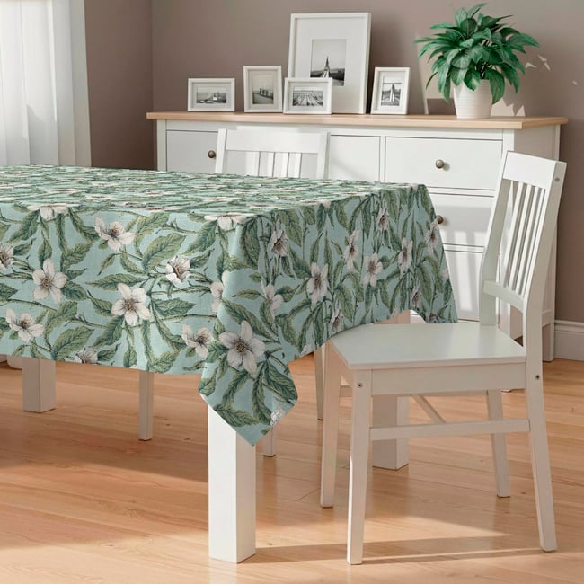Nappe anti-taches Ithaki - 100% coton - turquoise <span itemprop=