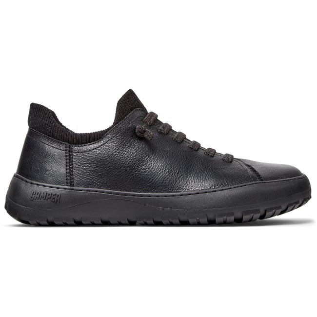Baskets Peu Serra cuir noir <span itemprop=