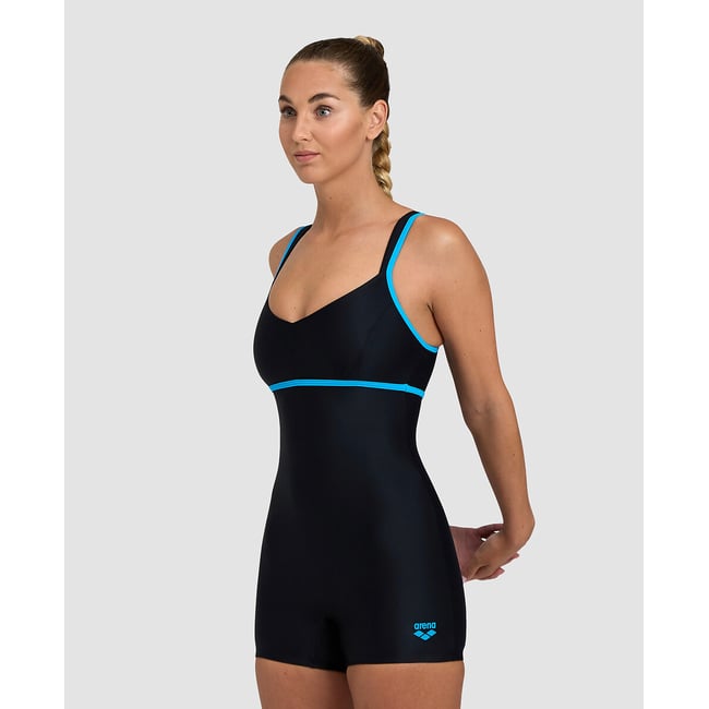 Maxfit Eco W Venus Pool Legsuit, black/blue, ARENA