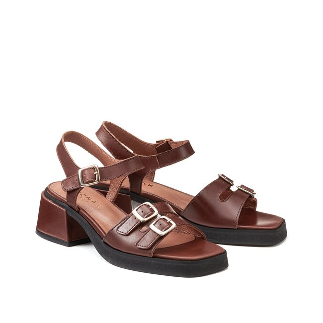 Avalo Leather Buckled Sandals - JONAK