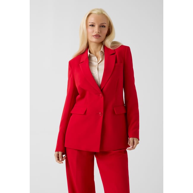 Blazer À Simple Boutonnage rouge <span itemprop=