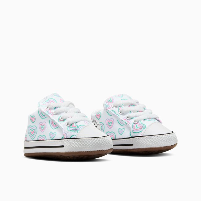 Kids' All Star Cribster Mid Happy Hearts Trainers, heart print, CONVERSE