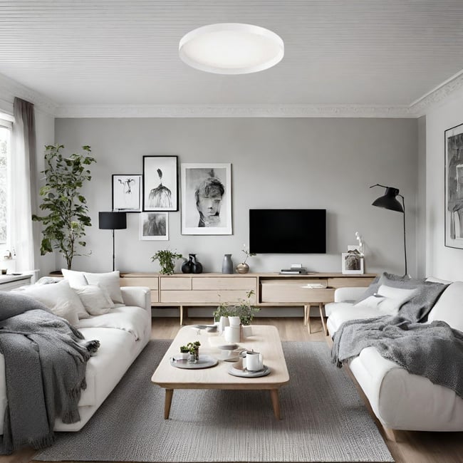 Plafonnier    lumière froide  FLY Couleur blanc <span itemprop=