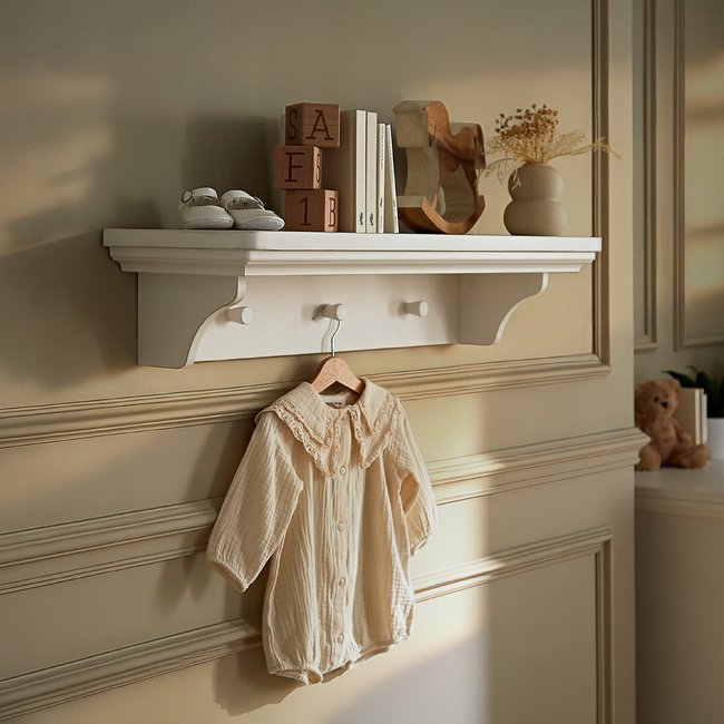 Beaumont Wall Shelf, white, CUDDLECO