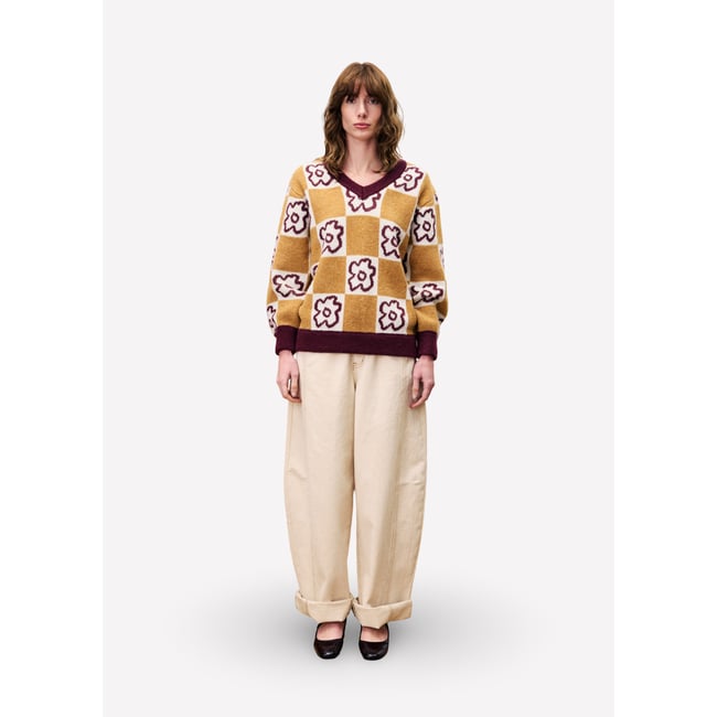 Pull  en mohair PRIMEVERE camel <span itemprop=