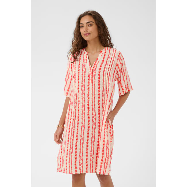 Robe orange coral/white graphic <span itemprop=