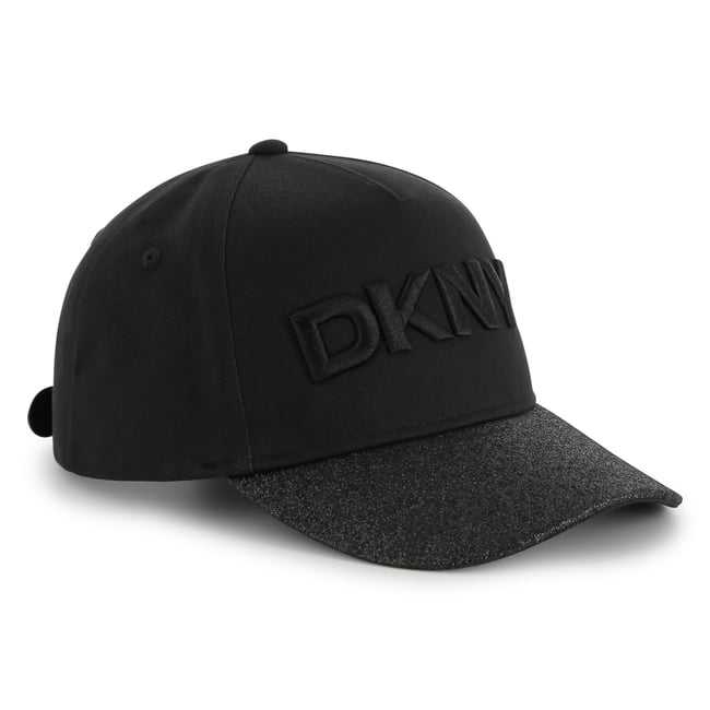 Casquette pailletée en coton black <span itemprop=
