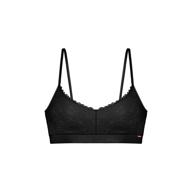Bralette Unifit aus Spitze, Einheitsgrösse schwarz <span itemprop=