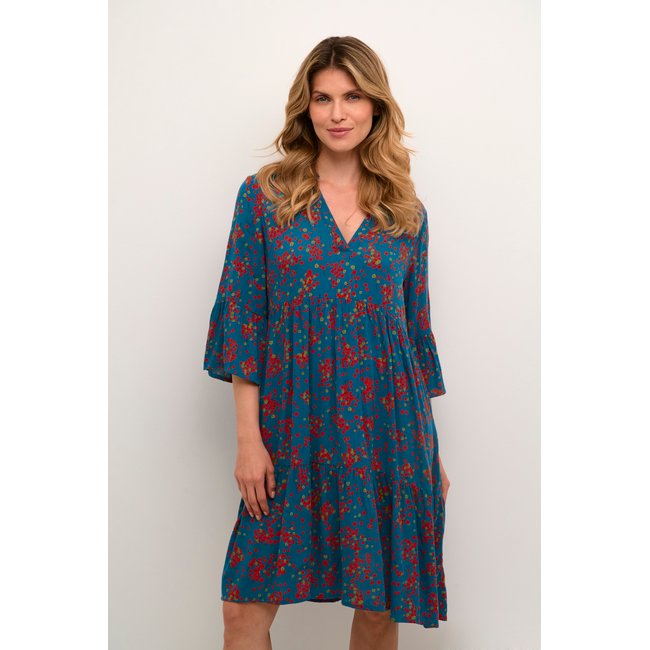 Dress a-line legion blue petit fleur <span itemprop=