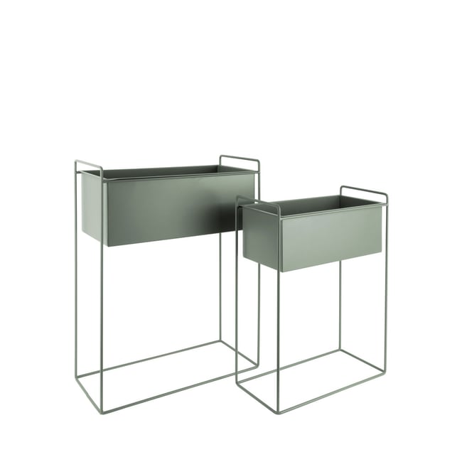 2 cache-pots rectangulaire en métal - Essence - PRESENT TIME
