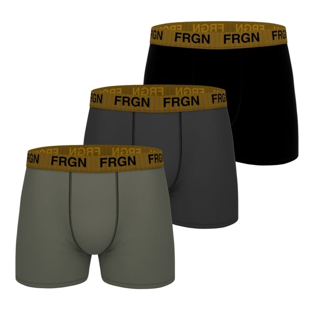 Lot De 3 Boxers Microfibre gris/orange/gris foncé/noir <span itemprop=