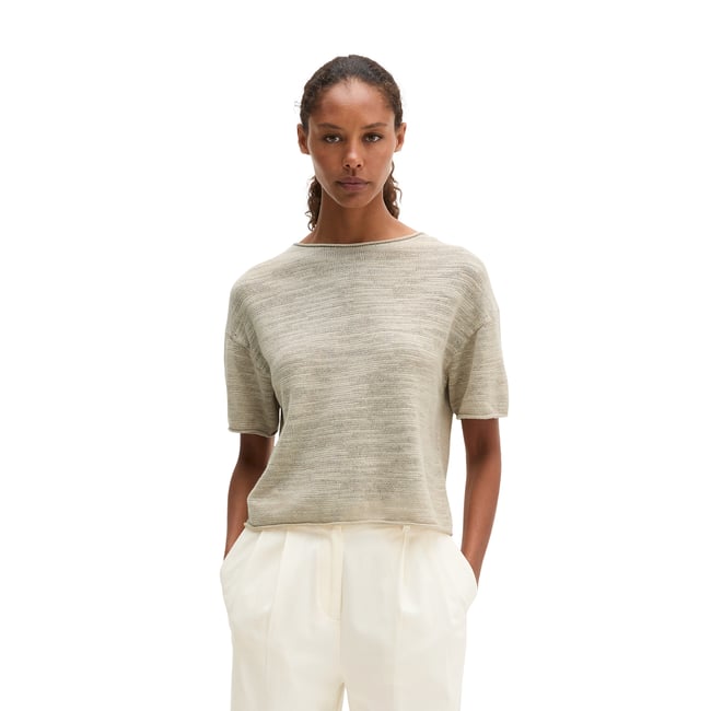 Pull à manches courtes Slub loose en mélange de lin et de coton - MARC O'POLO