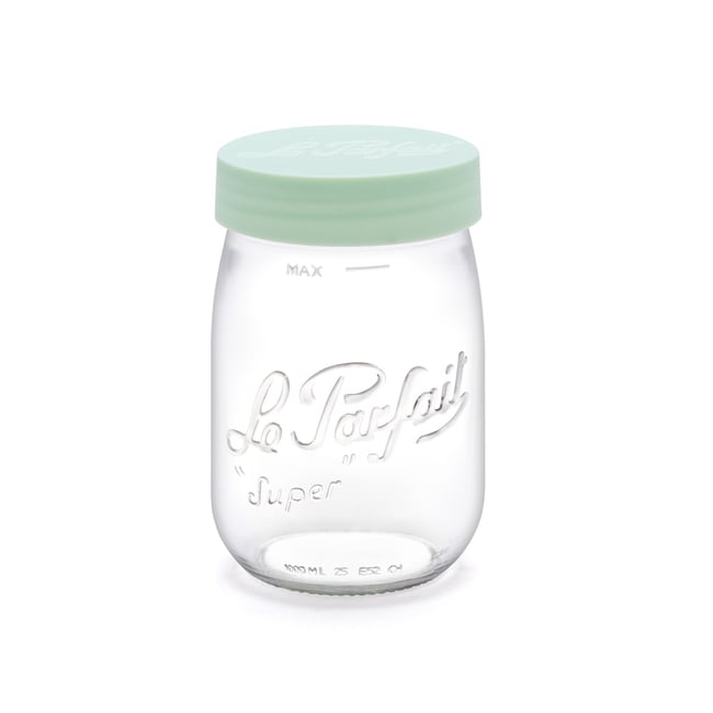 Bocal en verre avec couvercle 1L, LE PARFAIT Couleur transparent-vert <span itemprop=
