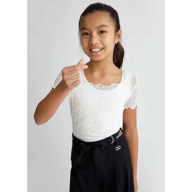 Top en jersey blanc <span itemprop=