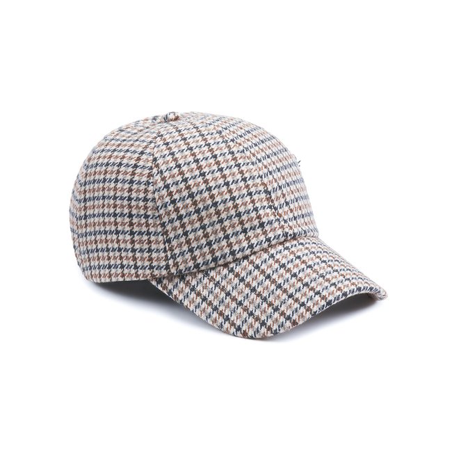 Casquette à carreaux carreaux beige <span itemprop=
