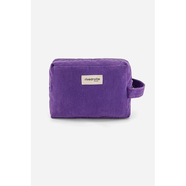 Canvas Zip-Up Case, Tournelles XL, purple, RIVE DROITE PARIS