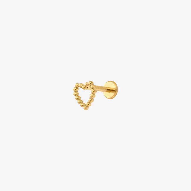 Piercing plat love - candy doré <span itemprop=