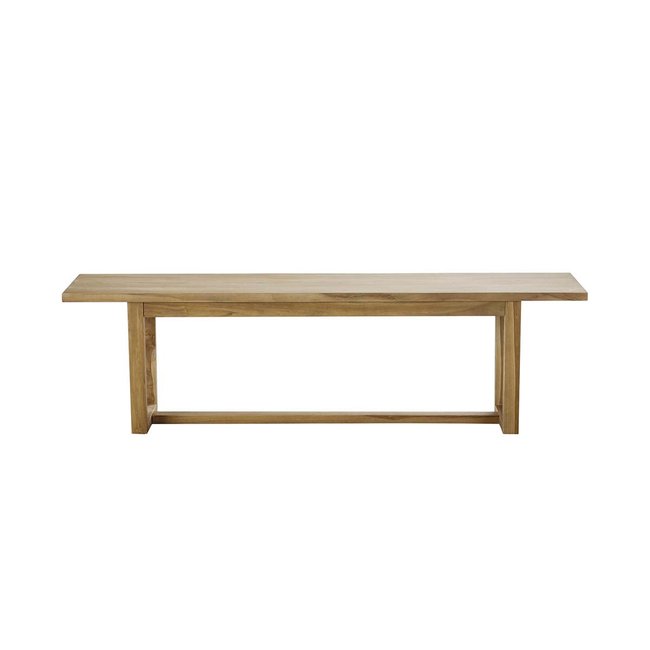 Banc en teck massif 160 cm  TRISTAN Couleur naturel <span itemprop=