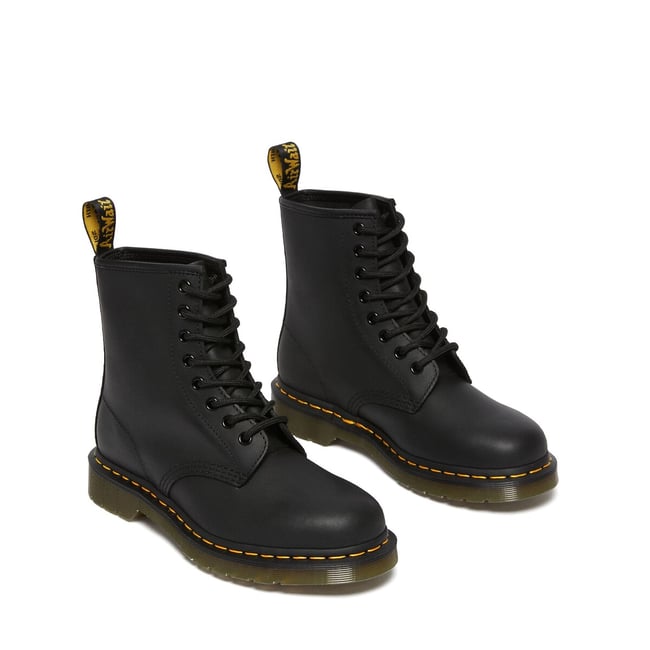 Boots 1460 en cuir Greasy noir <span itemprop=