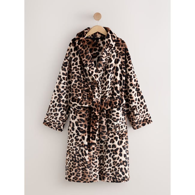 Robe de chambre confortable imprimé animal <span itemprop=