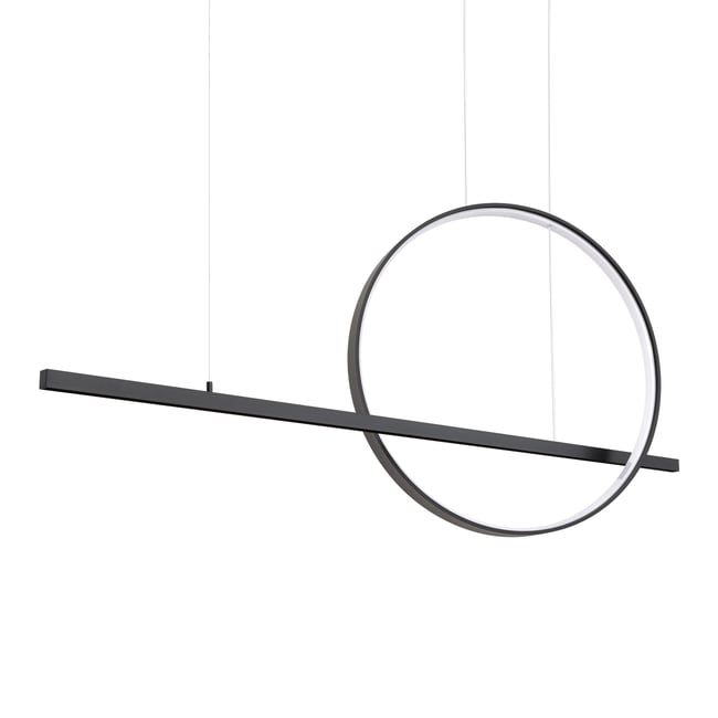 Suspension Aluminium Noir LED 2 Glad Couleur noir <span itemprop=