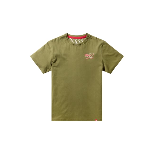 T-shirt graphique tigre d’inspiration japonaise vert <span itemprop=