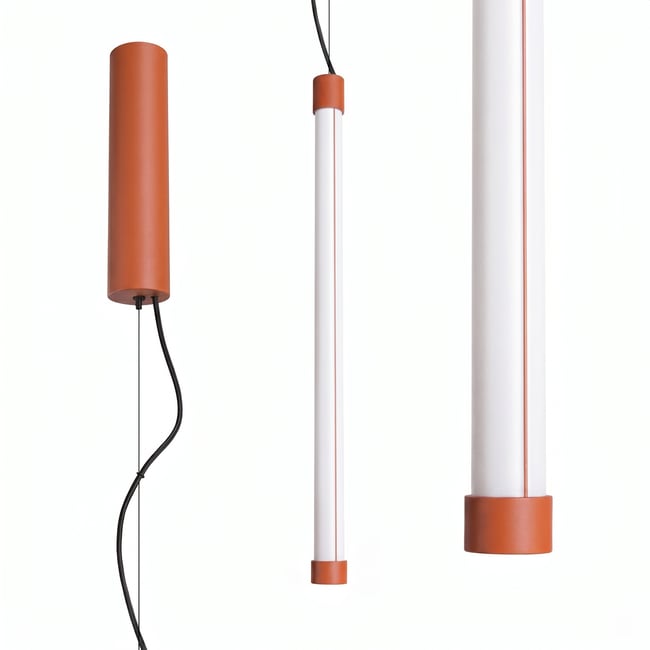 Suspension Acier Ocre Rouge LED 1 Trang Couleur ocre rouge <span itemprop=
