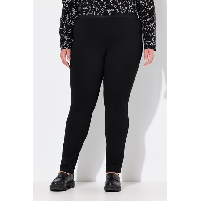 Pantalon point de Rome, modèle Sienna noir <span itemprop=