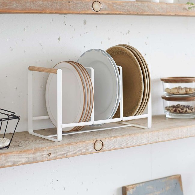 Égouttoir en acier et frêne Tosca Couleur blanc <span itemprop=