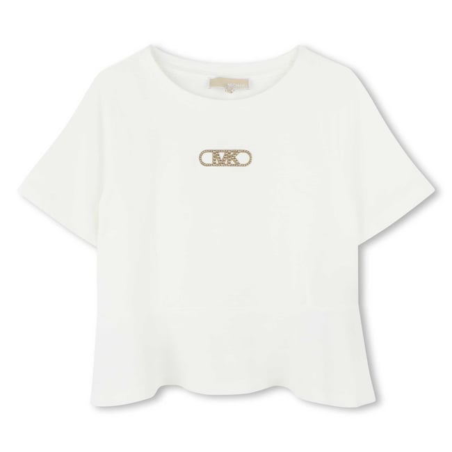 T-shirt manches courtes coton offwhite <span itemprop=
