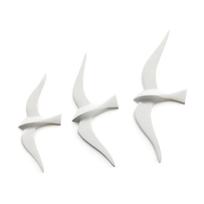 Tuga Bird Wall Art (Set of 3), white, LA REDOUTE INTERIEURS