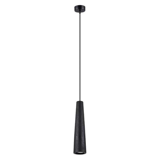 Suspension Béton Noir GU10 1 Electra Couleur noir <span itemprop=