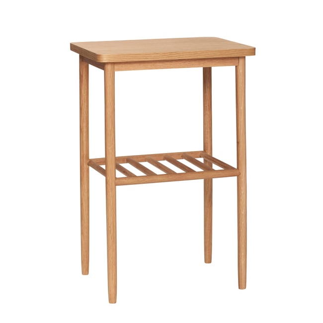 Table d'appoint en placage de chêne et bois de chêne ACORN Couleur naturel <span itemprop=