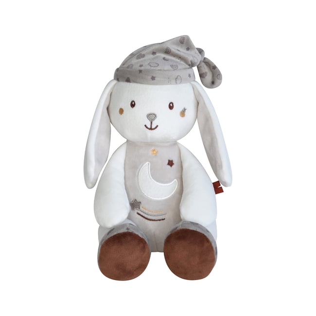Doudou magidoux lapin velours doux gris <span itemprop=