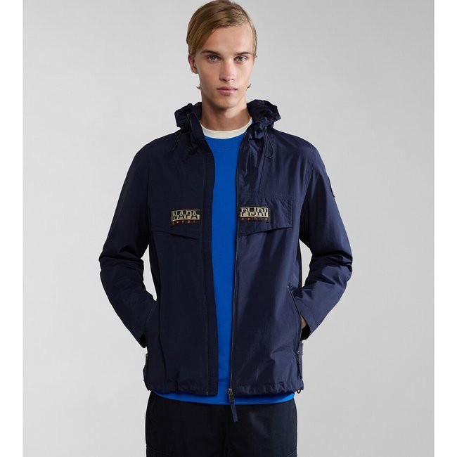 Coupe-vent court bleu marine <span itemprop=