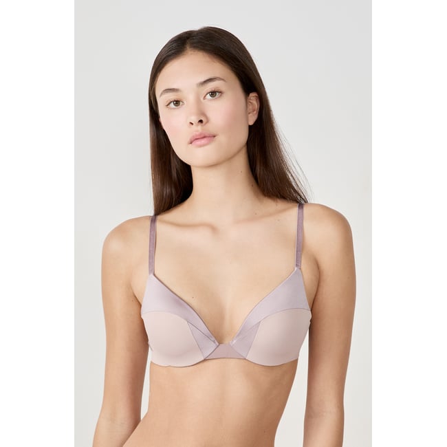 Soutien-gorge N.2 - Le push up plongeant PURE ECLAT taupe <span itemprop=