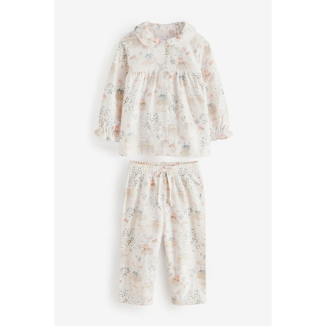 Pyjama à boutonnières souris crème fée <span itemprop=