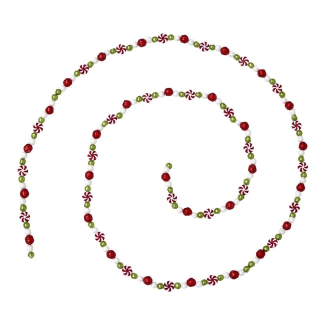 Guirlande de Noël motif bonbons rouge, vert et blanc 240 cm Couleur multicolore <span itemprop=